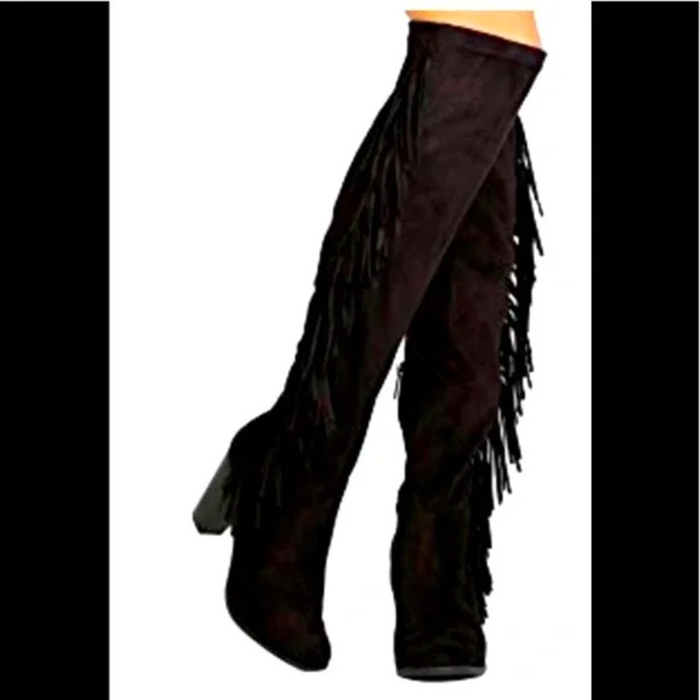 LAUREN RALPH LAUREN Vanida Suede Knee-high boot, color black, size 7.5